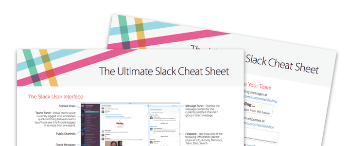 slack cheat sheet - Journal Header